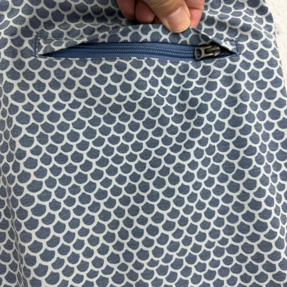 Faherty Board Shorts Mens 34 Blue Geometric Swim Trunks Drawstring Surf Outdoor